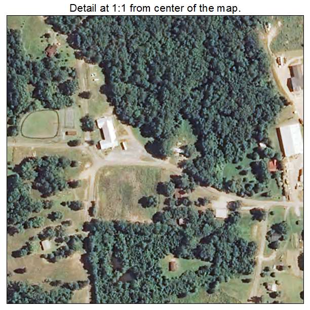 Slate Springs, Mississippi aerial imagery detail