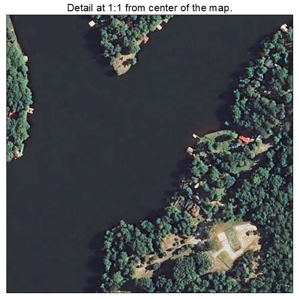 Snow Lake Shores, Mississippi aerial imagery detail