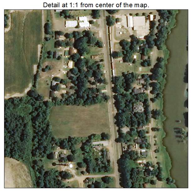 Sumner, Mississippi aerial imagery detail