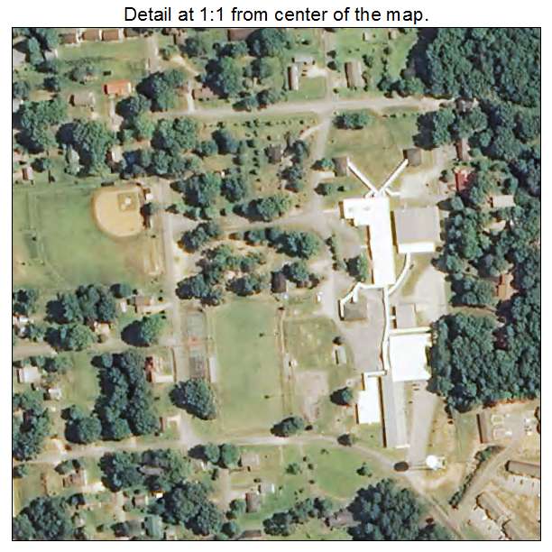 Tishomingo, Mississippi aerial imagery detail