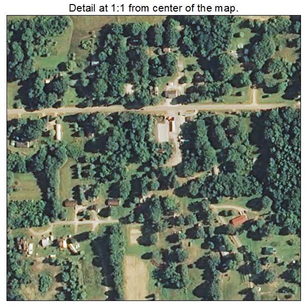 Toccopola, Mississippi aerial imagery detail