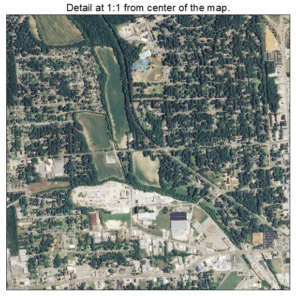 Tupelo, Mississippi aerial imagery detail