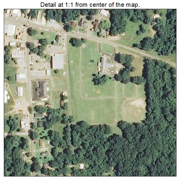 Utica, Mississippi aerial imagery detail