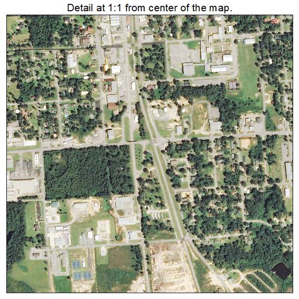 Wiggins, Mississippi aerial imagery detail