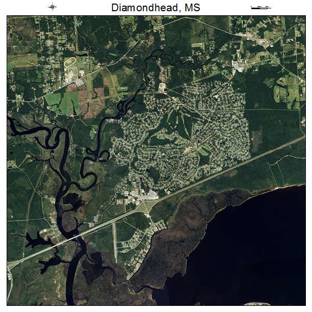 Diamondhead, MS air photo map