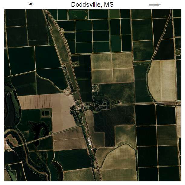 Doddsville, MS air photo map