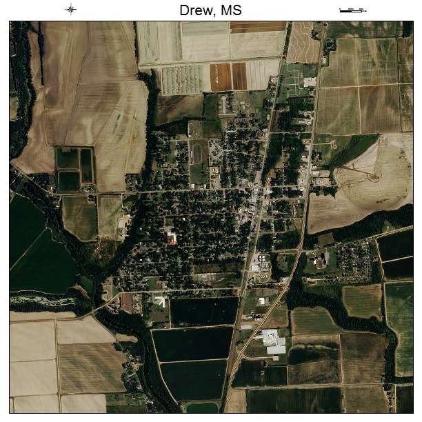 Drew, MS air photo map