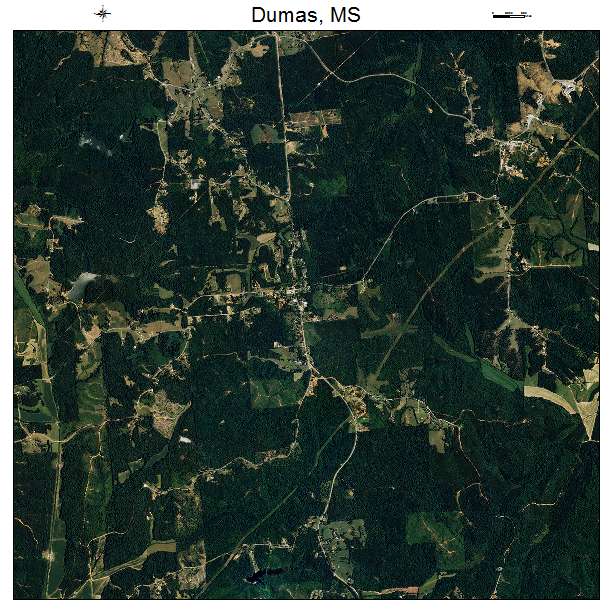 Dumas, MS air photo map