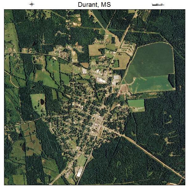 Durant, MS air photo map