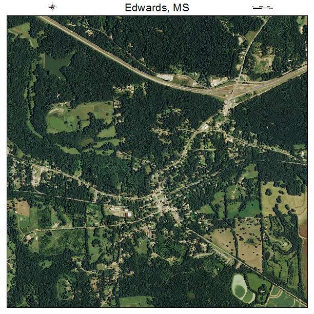 Edwards, MS air photo map