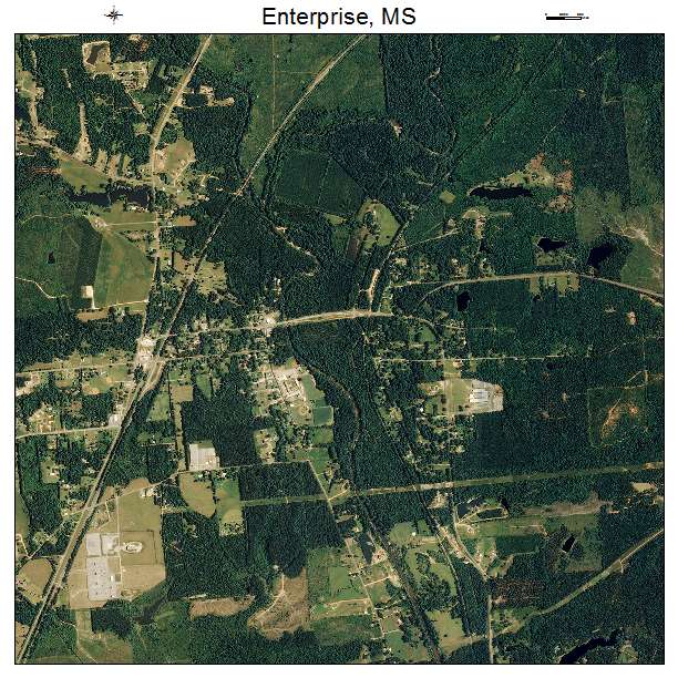 Enterprise, MS air photo map