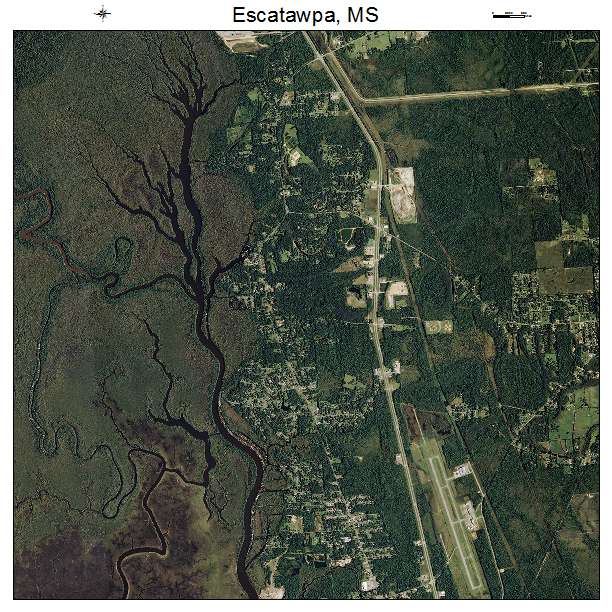 Escatawpa, MS air photo map