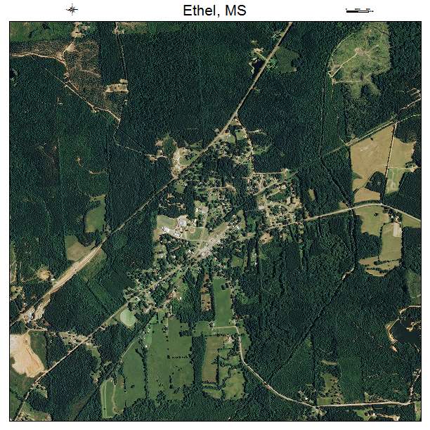 Ethel, MS air photo map