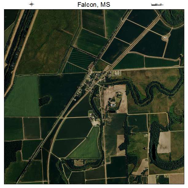 Falcon, MS air photo map