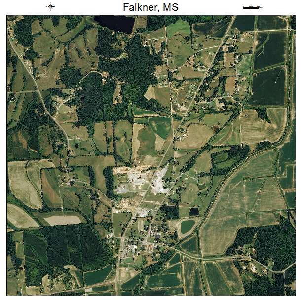 Falkner, MS air photo map