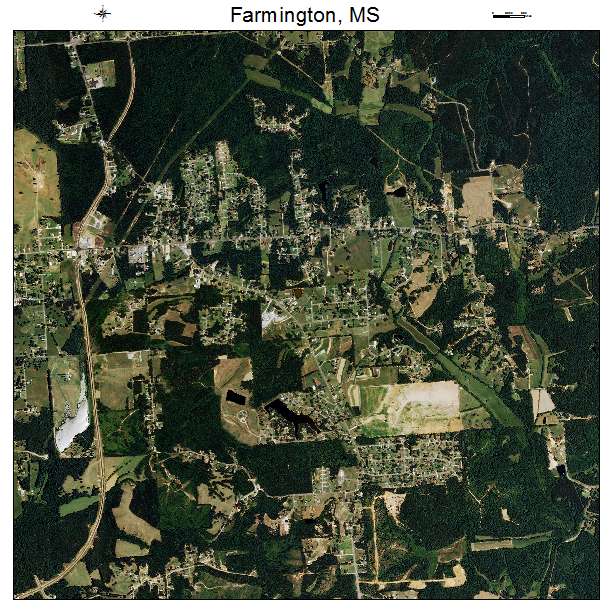 Farmington, MS air photo map