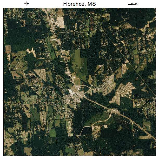 Florence, MS air photo map