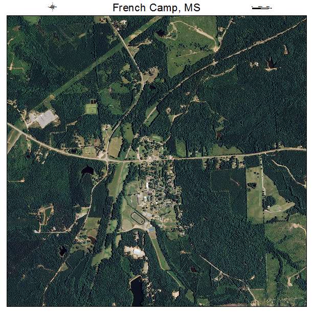 French Camp, MS air photo map