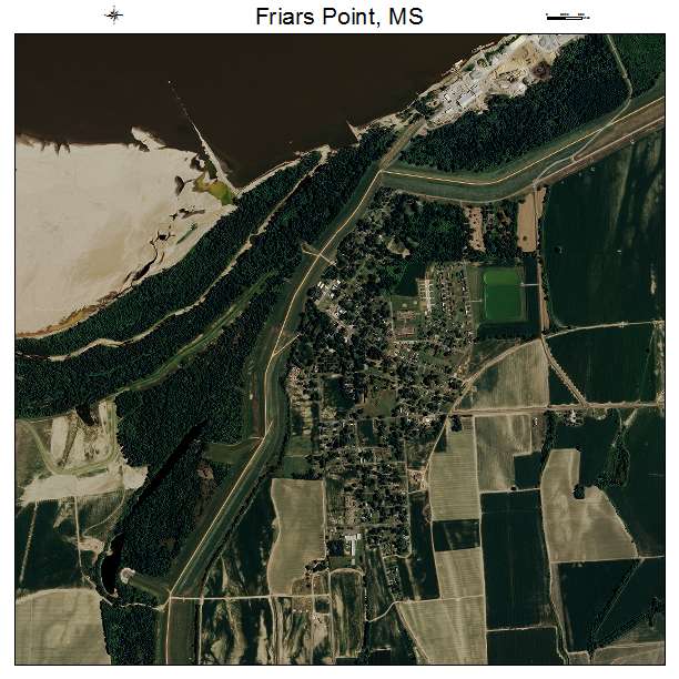 Friars Point, MS air photo map