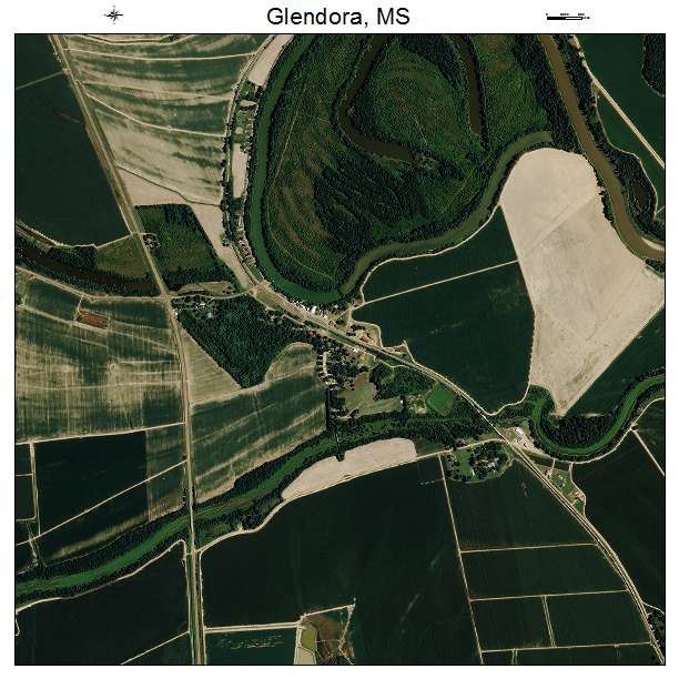 Glendora, MS air photo map