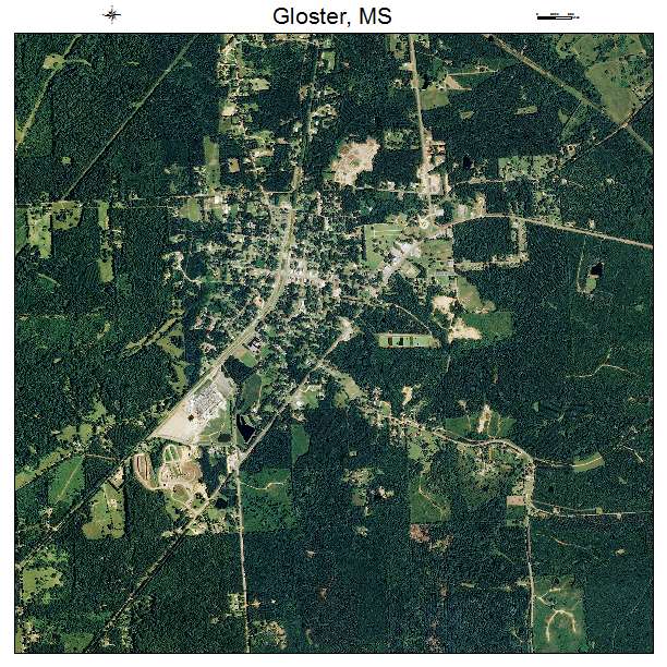 Gloster, MS air photo map