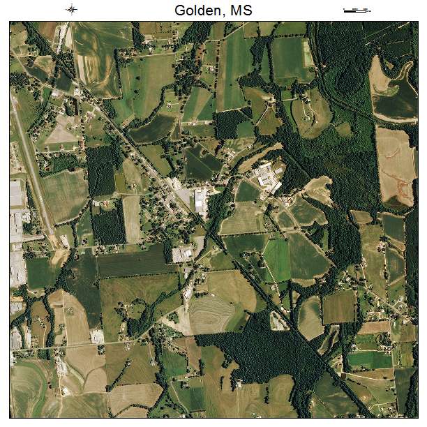 Golden, MS air photo map