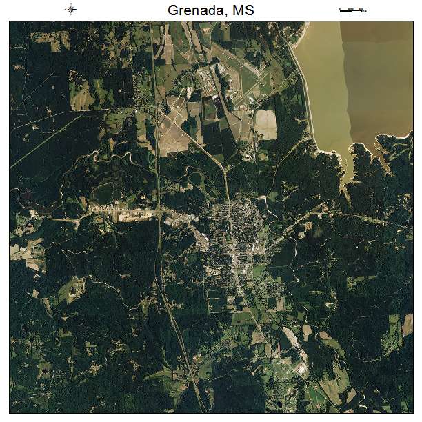 Grenada, MS air photo map