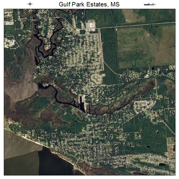 Gulf Park Estates, MS air photo map