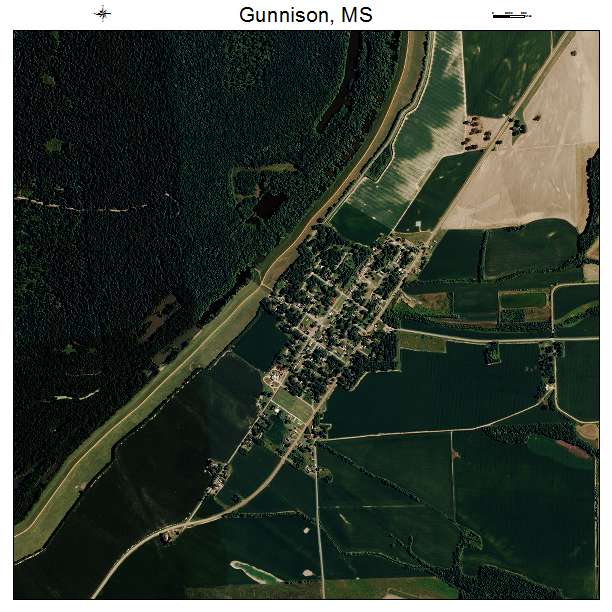 Gunnison, MS air photo map
