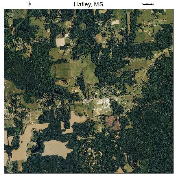 Hatley, MS air photo map