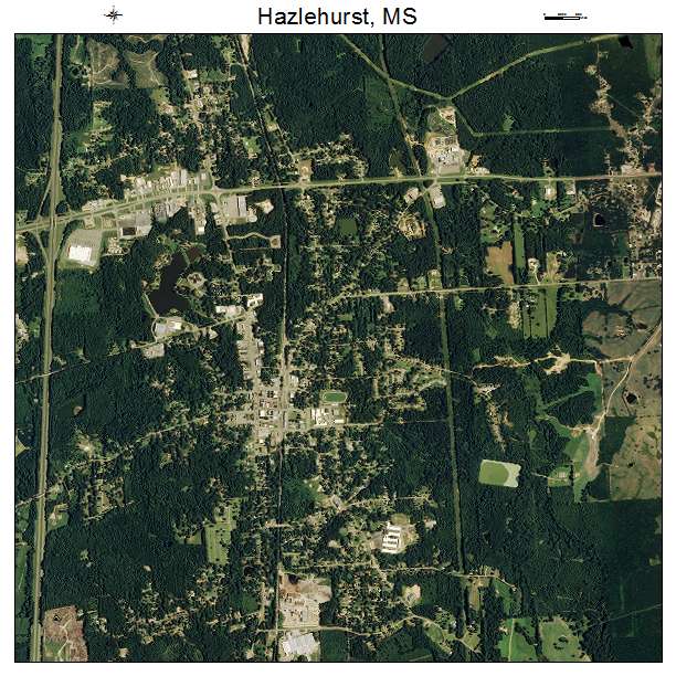 Hazlehurst, MS air photo map