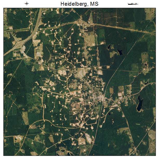 Heidelberg, MS air photo map