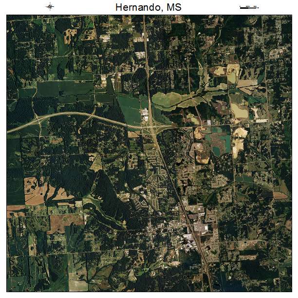 Hernando, MS air photo map