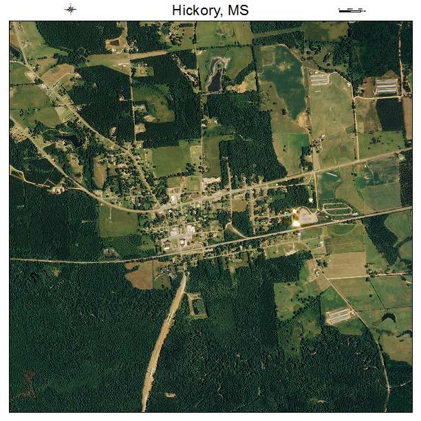 Hickory, MS air photo map