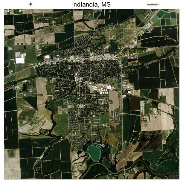 Indianola, MS air photo map