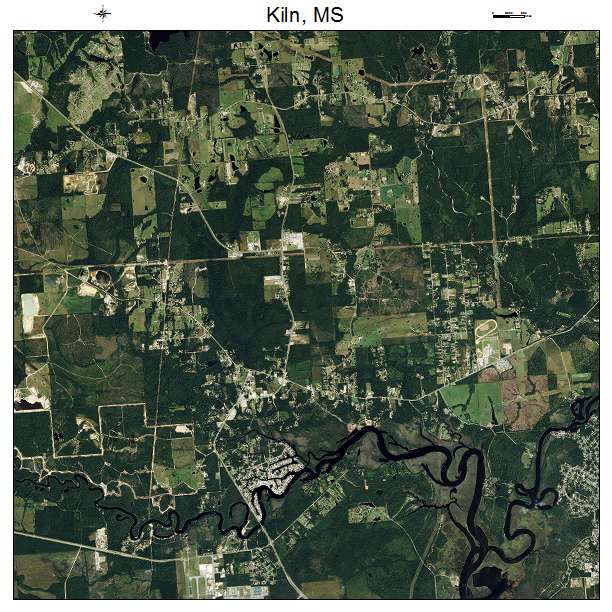 Kiln, MS air photo map
