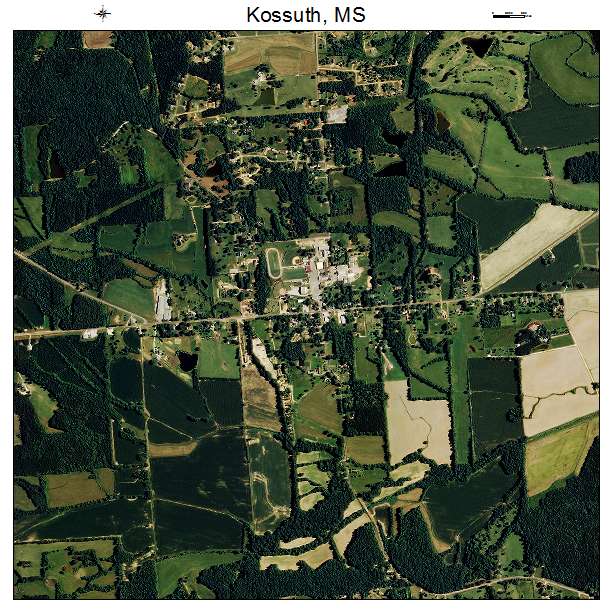 Kossuth, MS air photo map