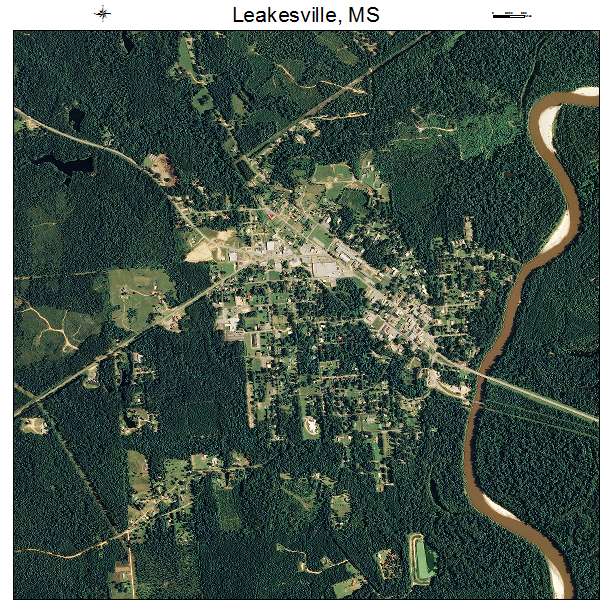 Leakesville, MS air photo map
