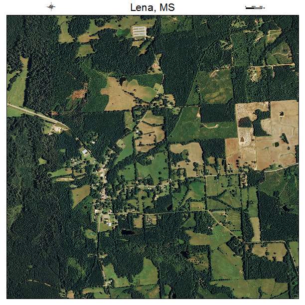 Lena, MS air photo map