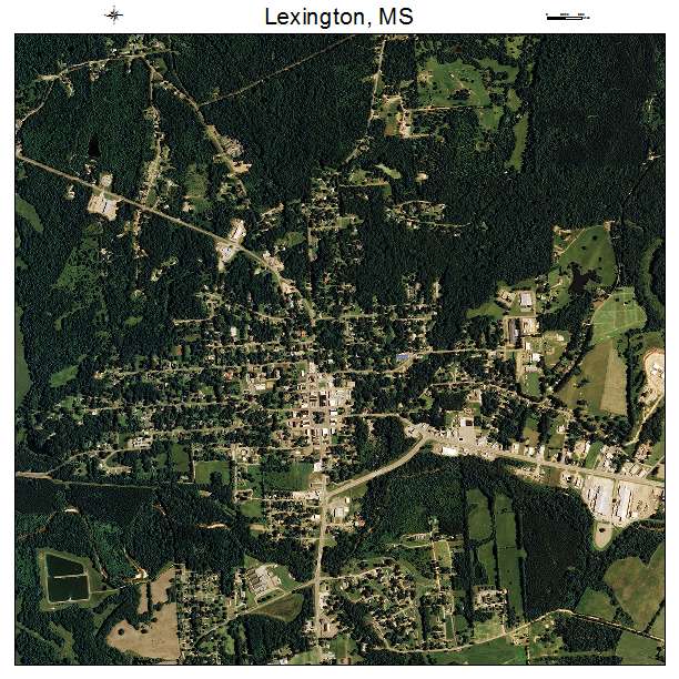 Lexington, MS air photo map