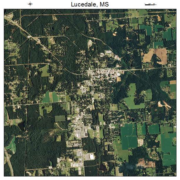 Lucedale, MS air photo map