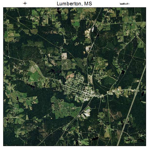 Lumberton, MS air photo map
