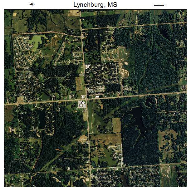 Lynchburg, MS air photo map