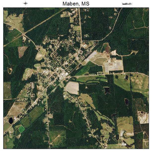 Maben, MS air photo map