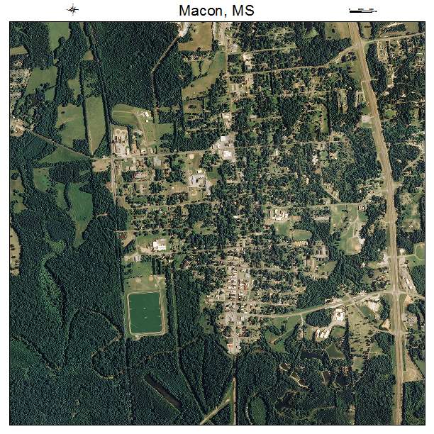 Macon, MS air photo map