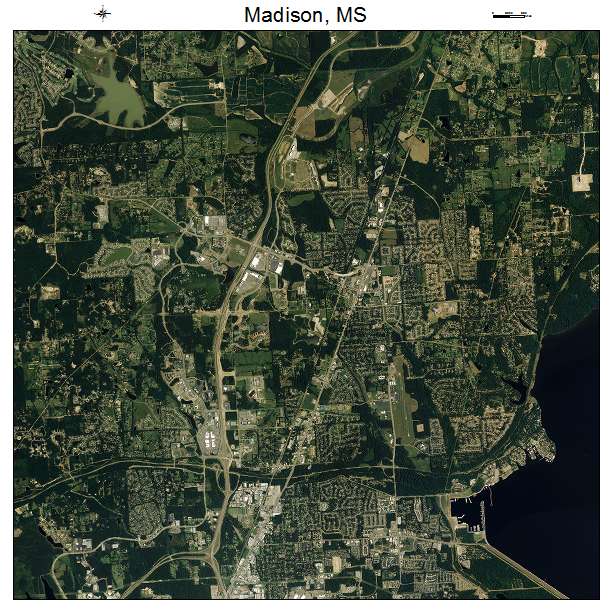 Madison, MS air photo map