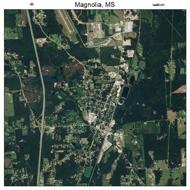 Magnolia, MS air photo map