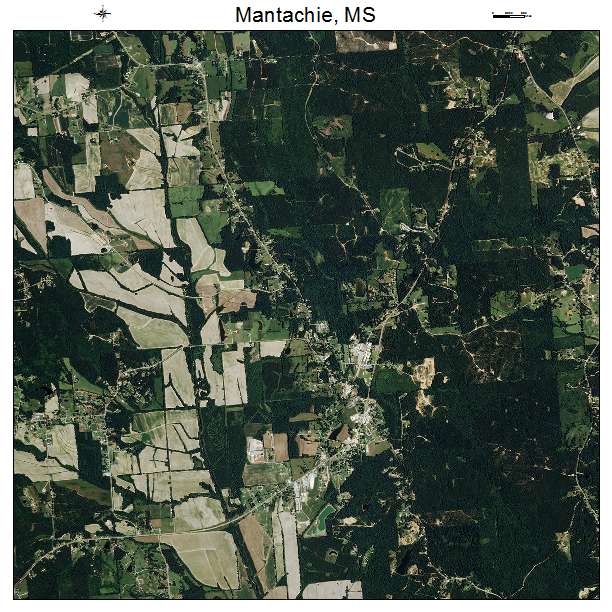 Mantachie, MS air photo map