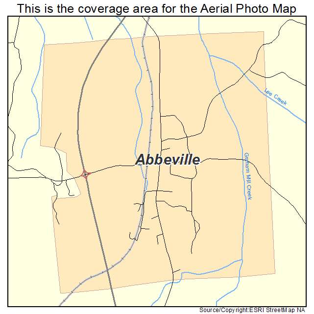 Abbeville, MS location map 
