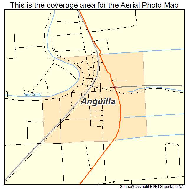 Anguilla, MS location map 